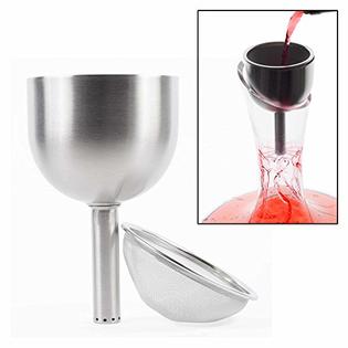 Plaisir de la Cave 3-in-1 Steel Funnel with Strainer