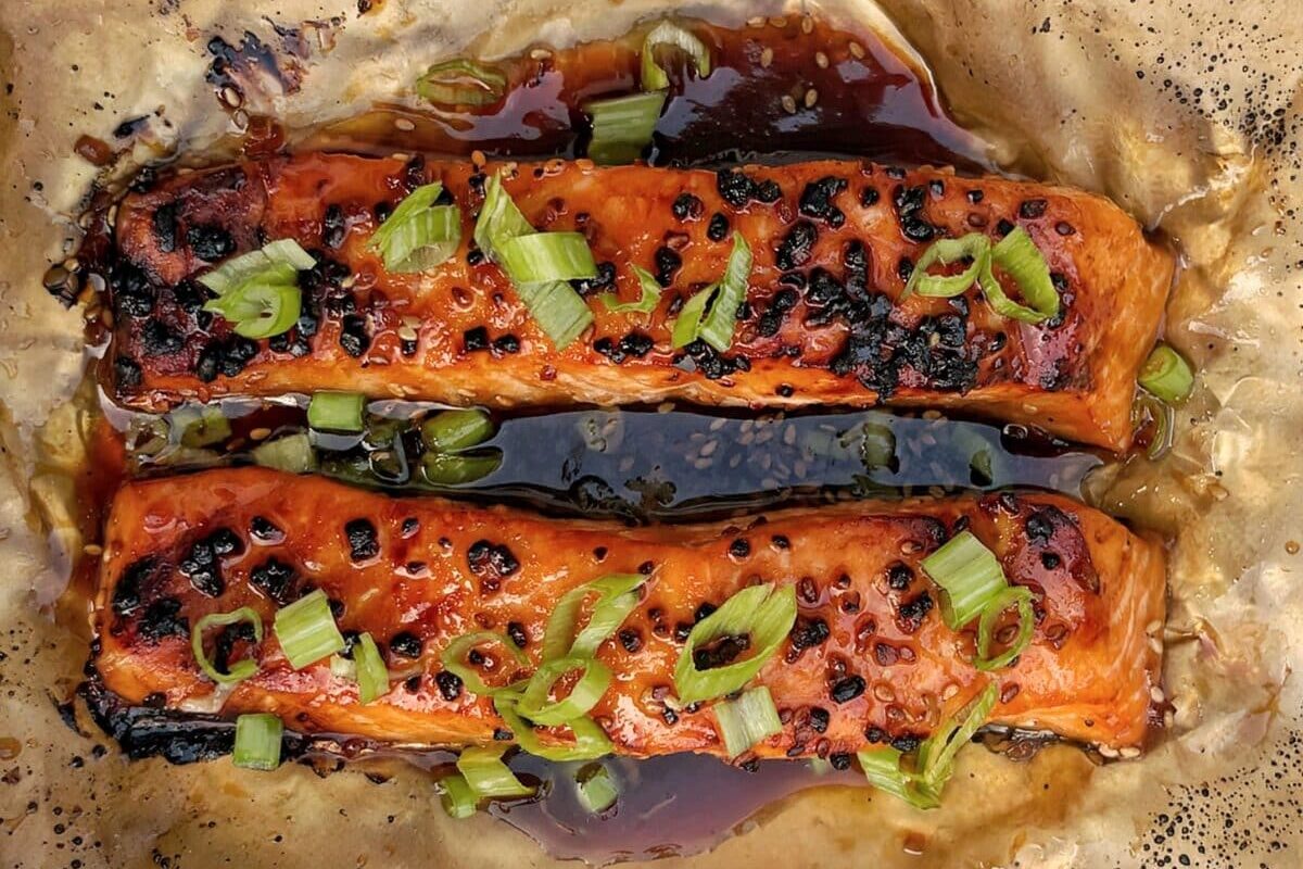 Baked Asian Salmon with Black Bean Sauce