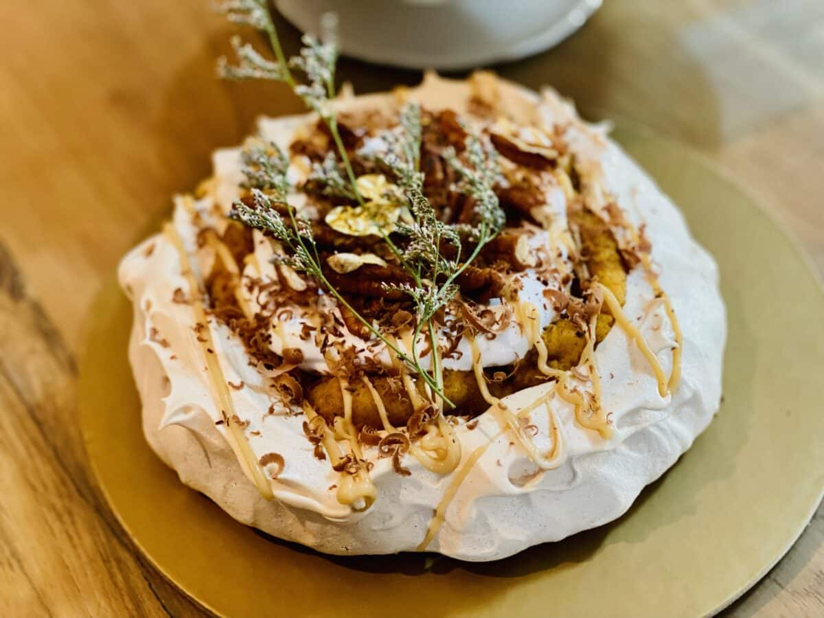 Sweet potato pavlova