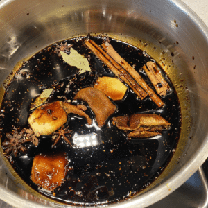 Tea Egg marinade in a bowl